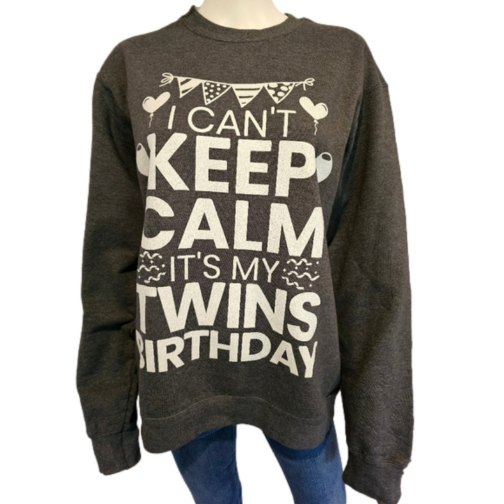 Port & Company Fan Favorite Pullover Twin Graphics Sweatshirt Size L